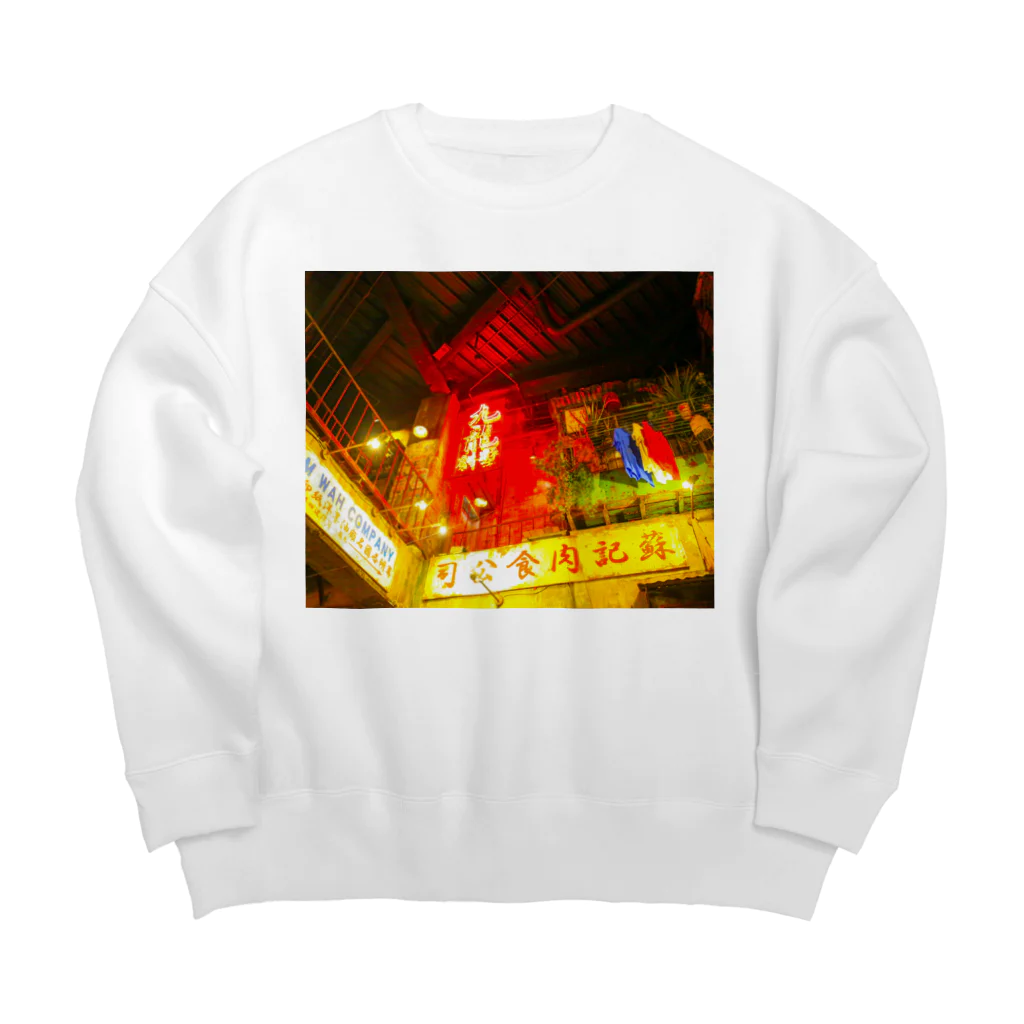 NEON LIGHT STARSの香港九龍カンフー Big Crew Neck Sweatshirt