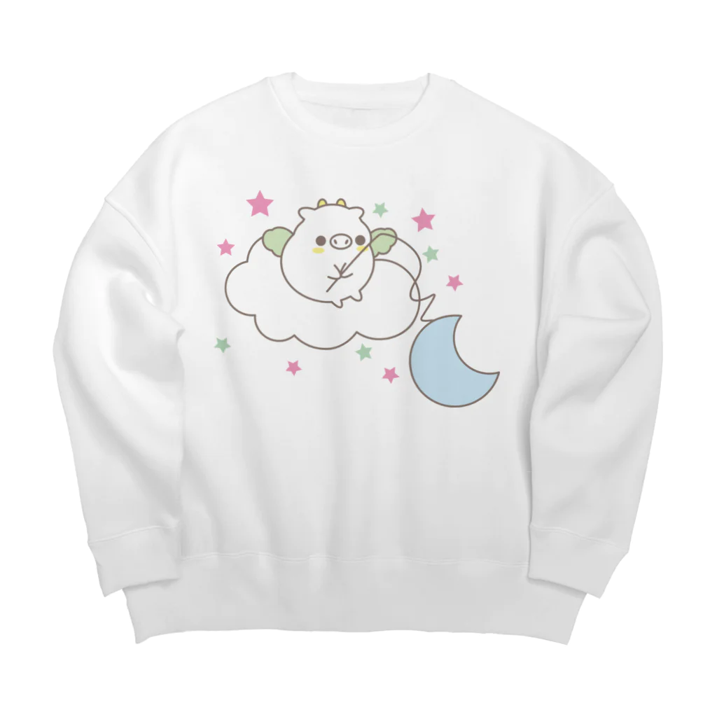 Boo!の豚ドラゴン Big Crew Neck Sweatshirt