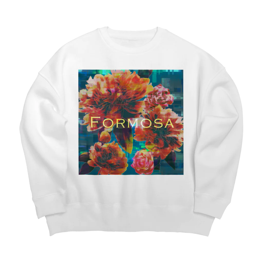 福陀落海灣公司の台湾花布 Big Crew Neck Sweatshirt