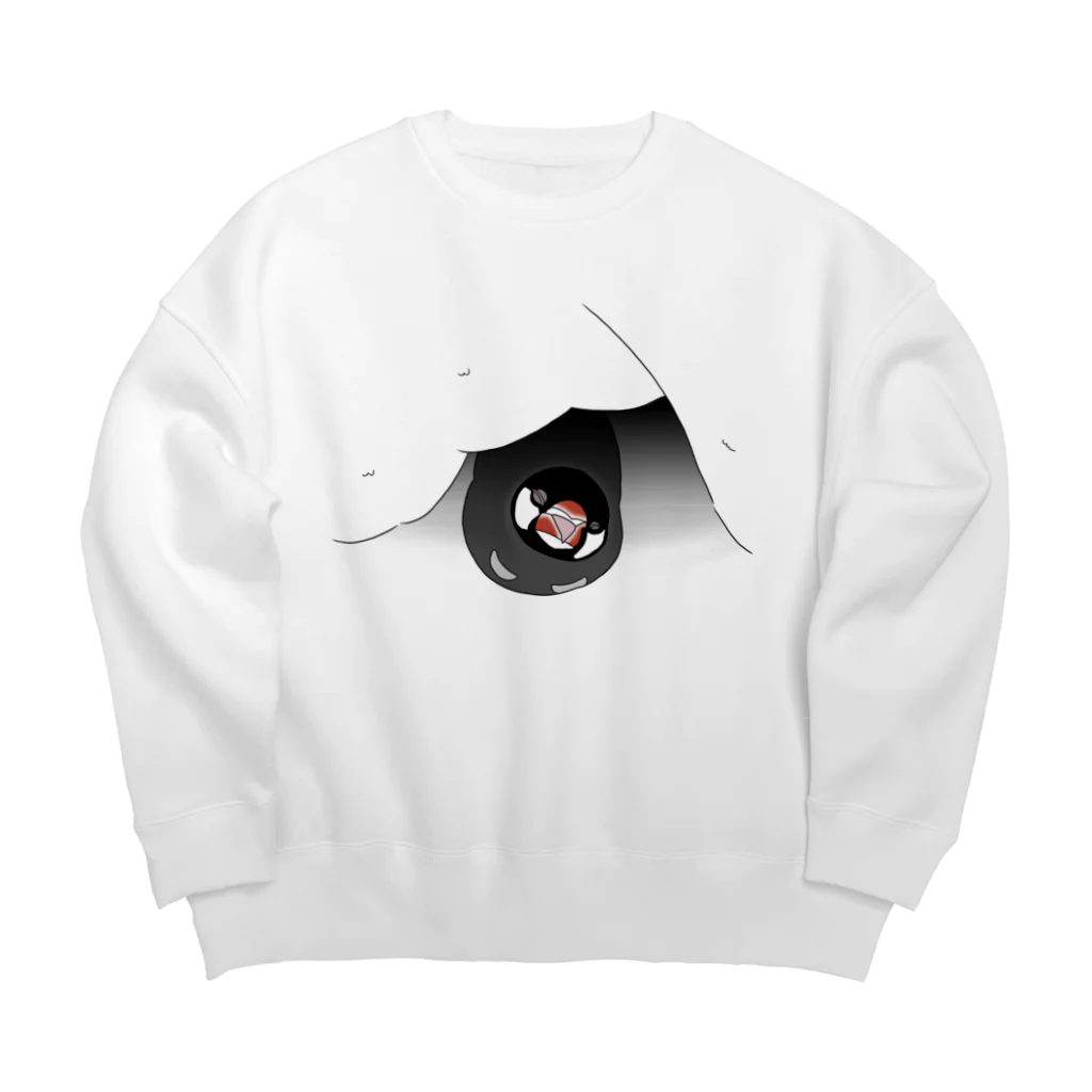 文鳥スズキの文鳥ちゅぴちゃん Big Crew Neck Sweatshirt