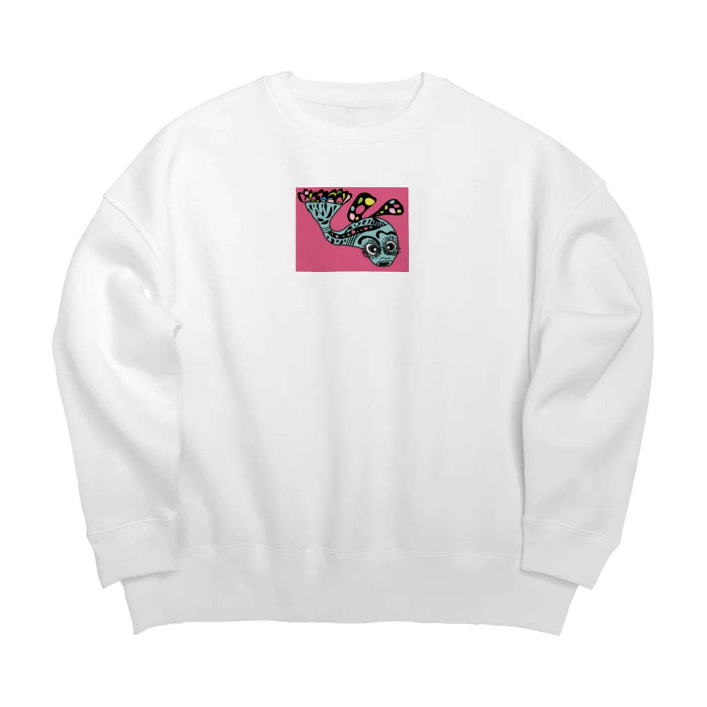 魚好きあつまれ！#かまととちゃん　#かまぼこママのさかなかな？ちゃん Big Crew Neck Sweatshirt