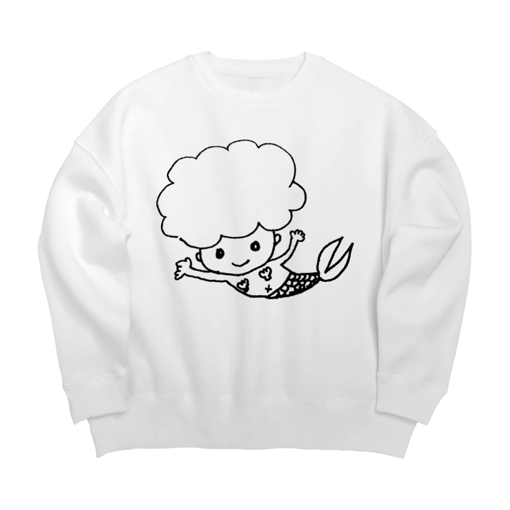 むにちょこのにんぎょちゃん Big Crew Neck Sweatshirt