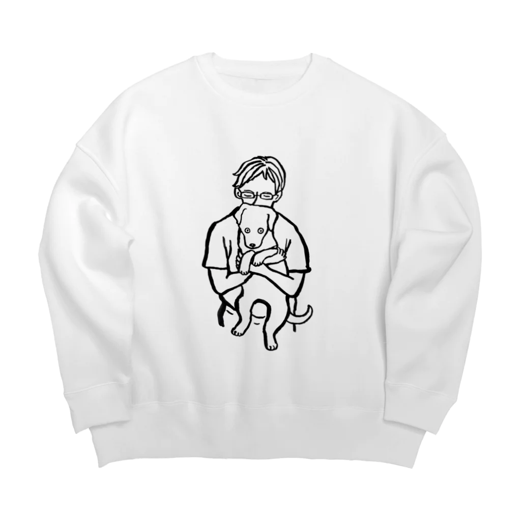 マイマイタケのわんこ吸っとけ男子 Big Crew Neck Sweatshirt