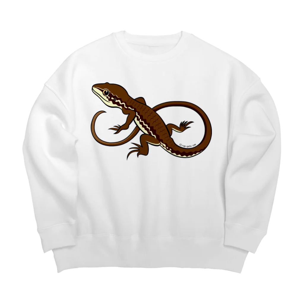 もむのふの爬虫類グッズやさんのニホンカナヘビ Big Crew Neck Sweatshirt