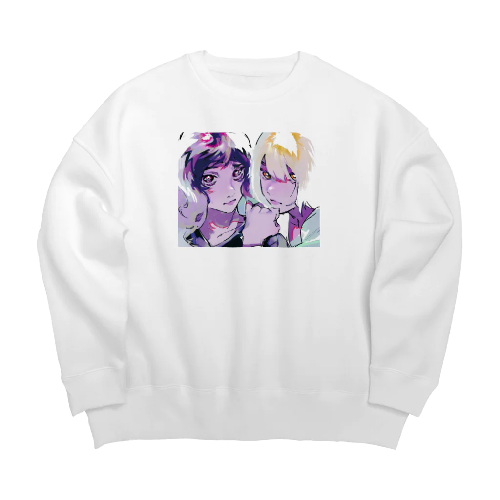 ニジマスのなかよしちゃん Big Crew Neck Sweatshirt