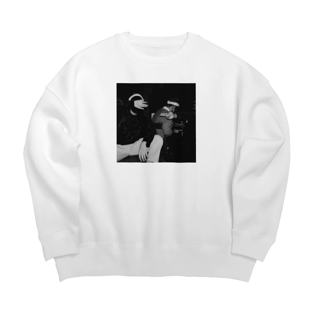 青色ピーナッツのクリスマスパーティー Big Crew Neck Sweatshirt