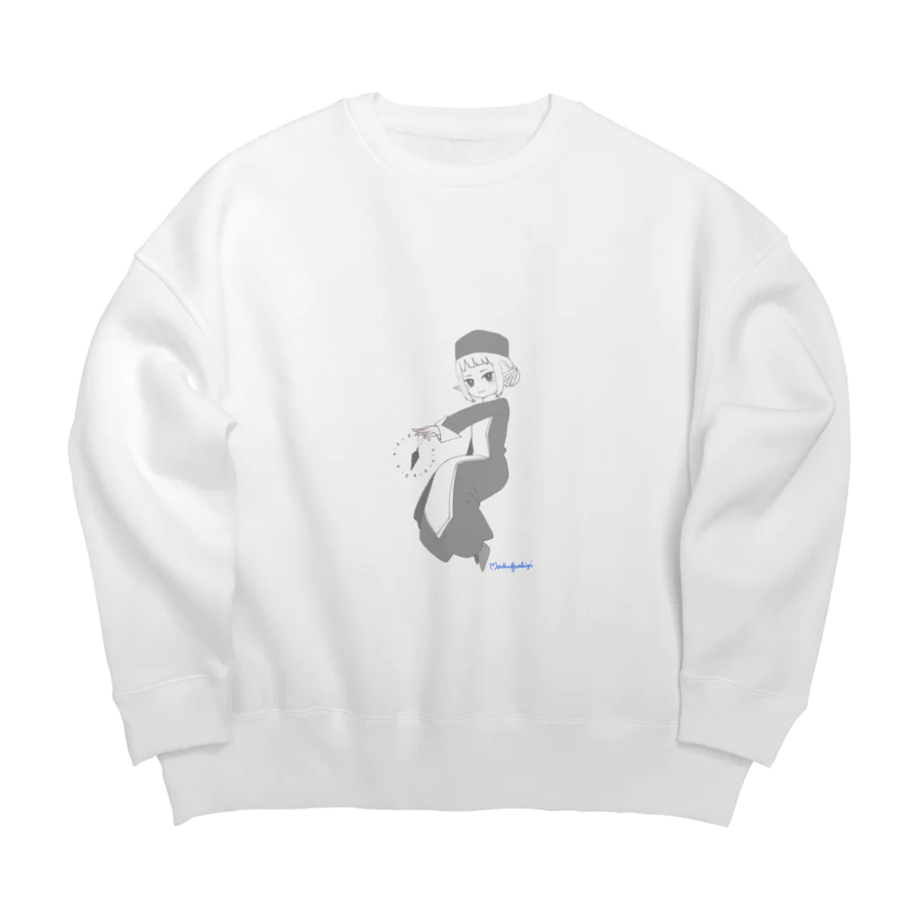 もかふしぎ🐰のモリオンの擬人化 Big Crew Neck Sweatshirt