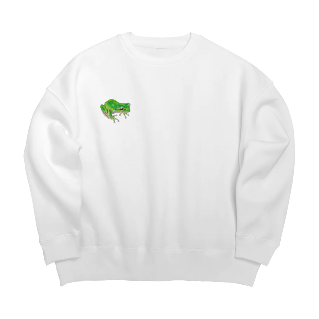 森図鑑の[森図鑑]アマガエル Big Crew Neck Sweatshirt