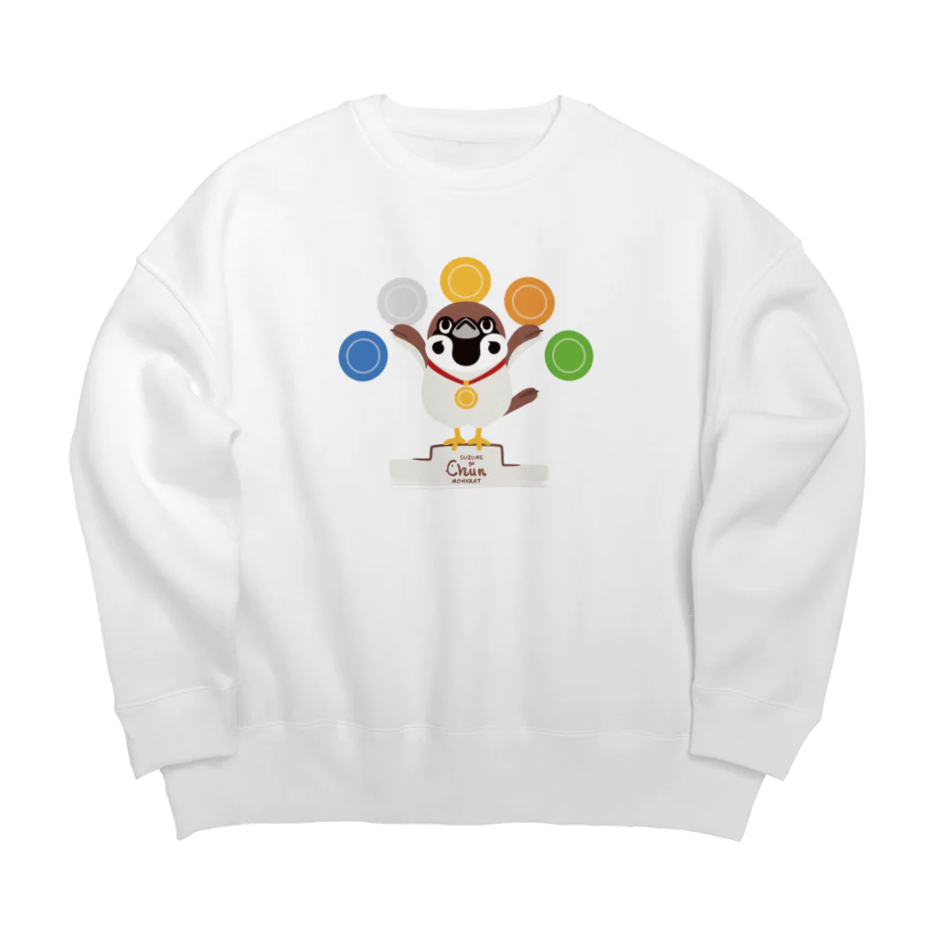 イラスト MONYAAT の競技　おしゃべり Big Crew Neck Sweatshirt