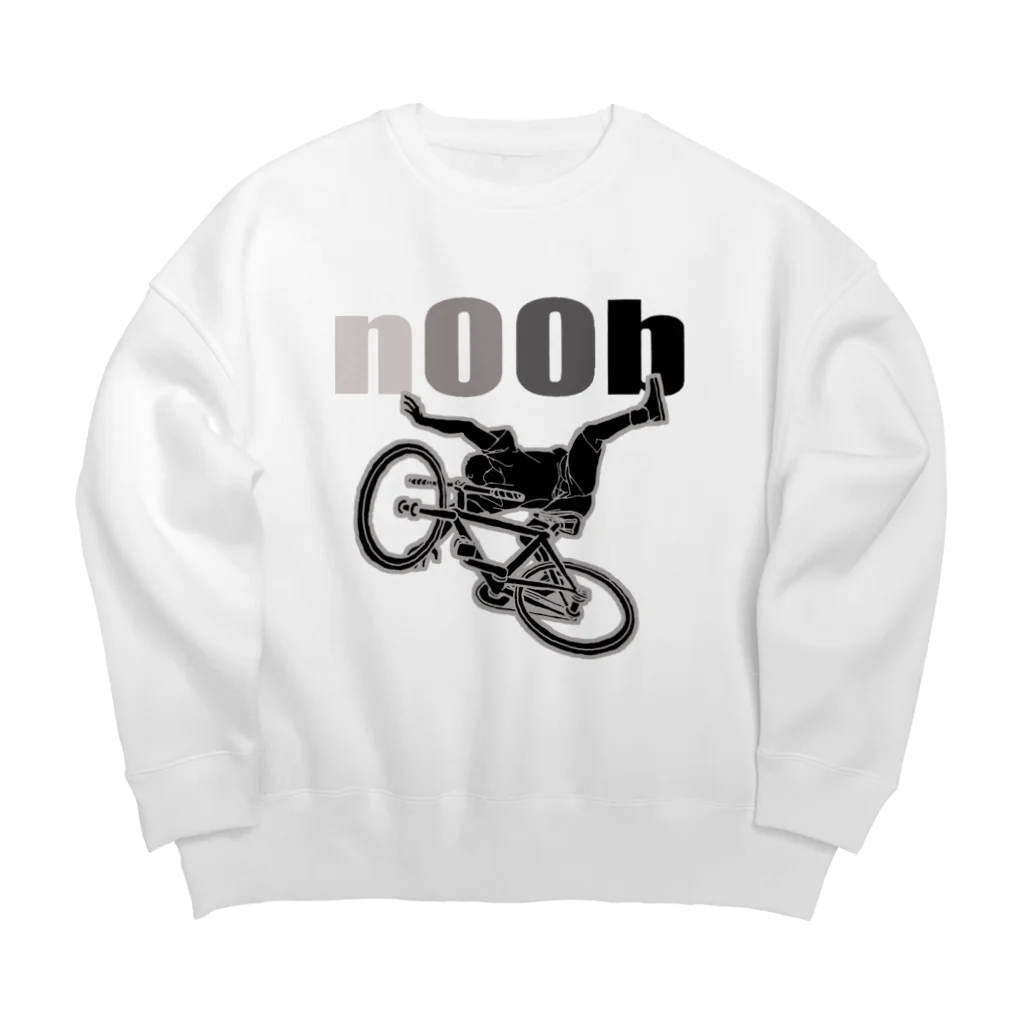 komgikogikoのnoob(ヘッタクソ)クロ Big Crew Neck Sweatshirt