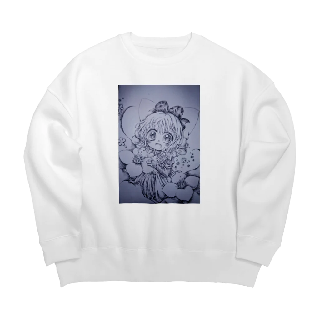 猫又 多座@漫画描き＊の妖精さん。＊ Big Crew Neck Sweatshirt