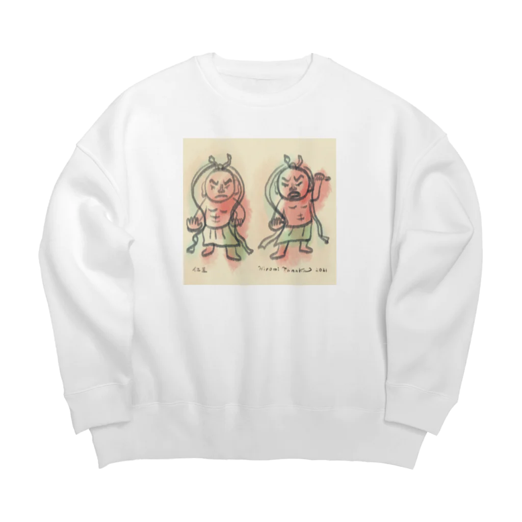 田中ひろみ(usagitv)のゆる仏画「仁王」 Big Crew Neck Sweatshirt