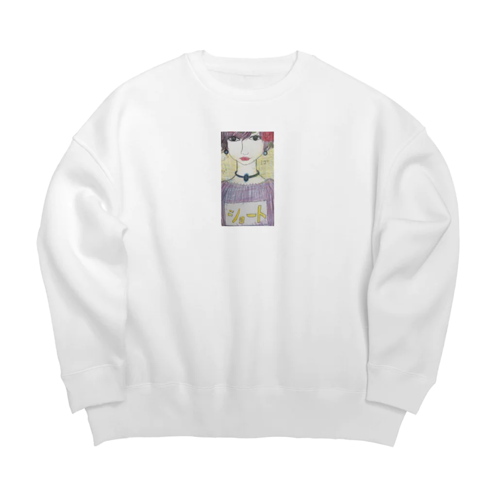 涼の居場所のショートのお嬢様 Big Crew Neck Sweatshirt