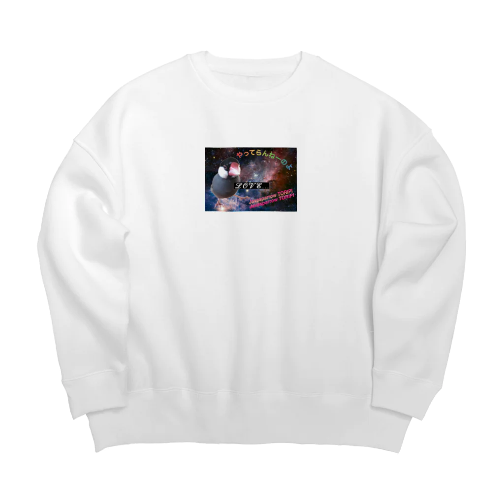 Buncho_kansaiのJavaspparow TORIPI Big Crew Neck Sweatshirt