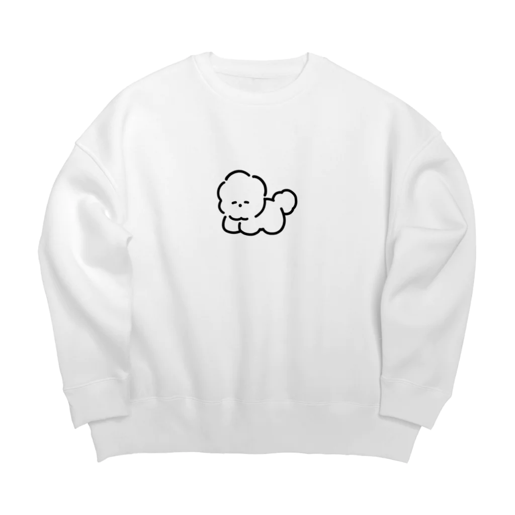 ふわふわのふわふわわんちゃん Big Crew Neck Sweatshirt