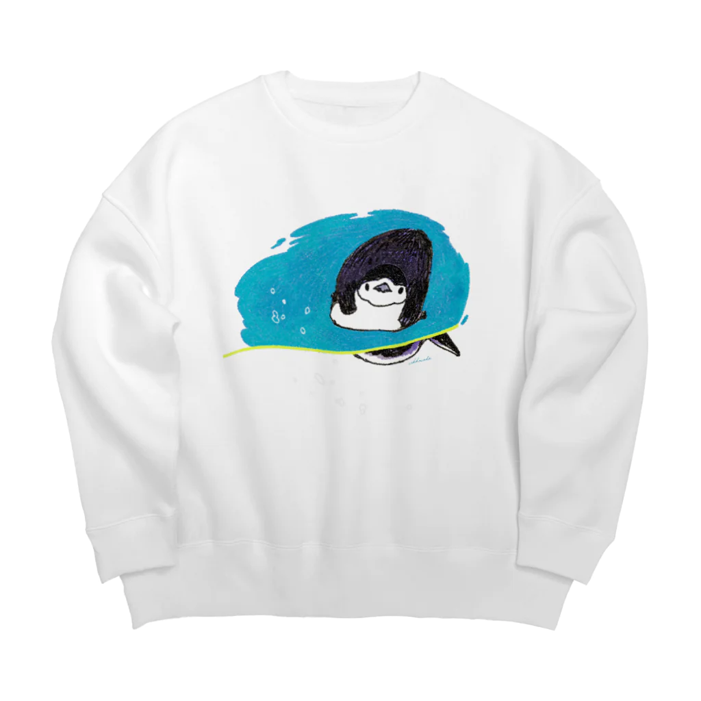 rakkosoda / コマイのペンギンの水槽 Big Crew Neck Sweatshirt