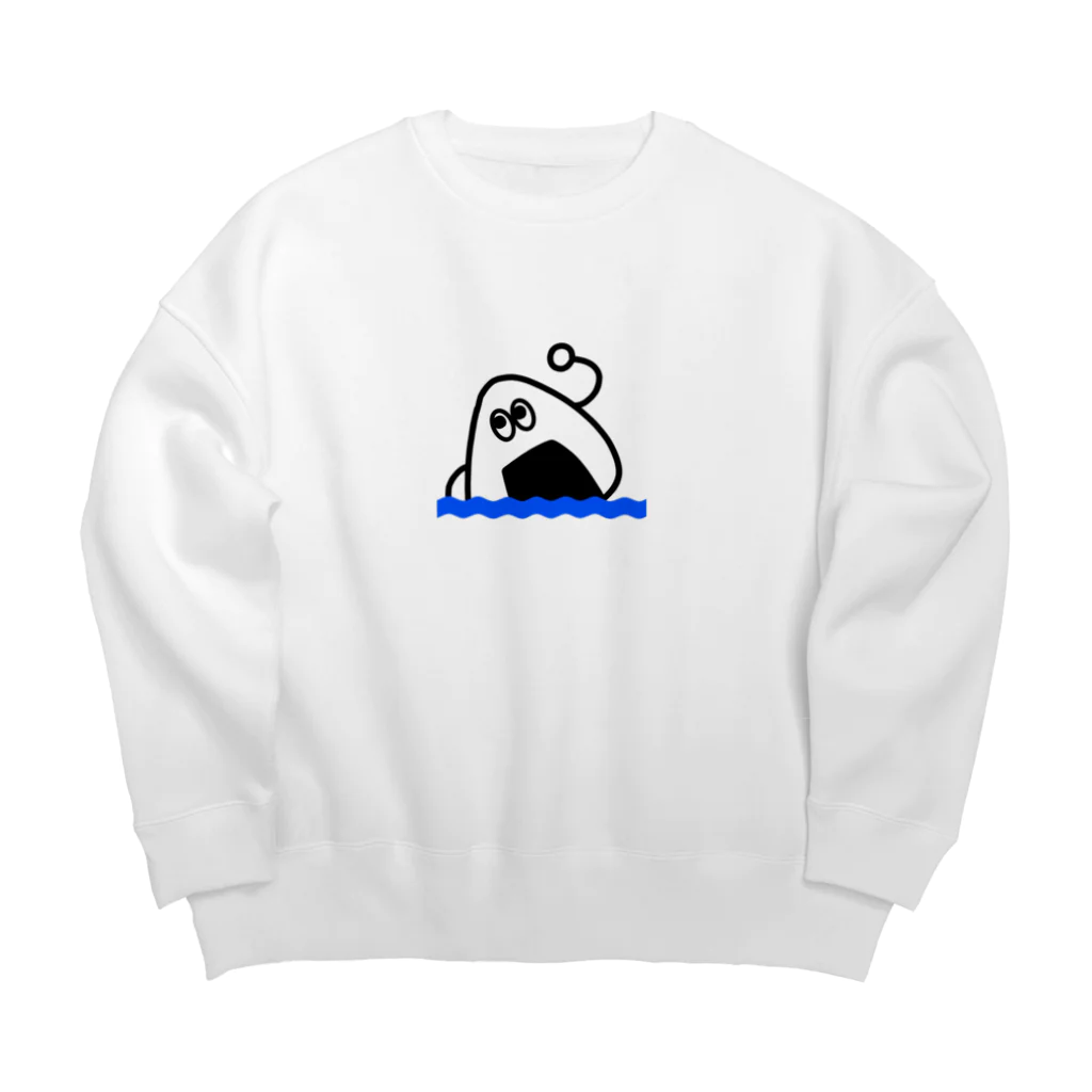 ハリコ🦀のスイミングおにぎり Big Crew Neck Sweatshirt