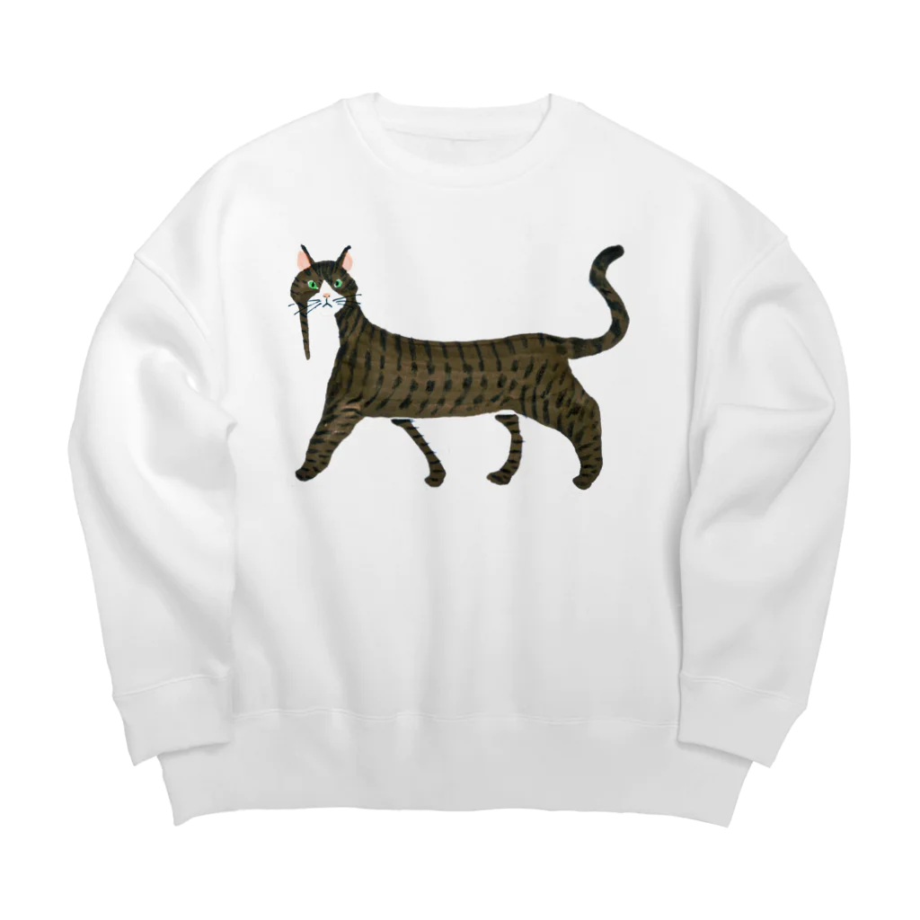 segasworksのきじしろねこ Big Crew Neck Sweatshirt