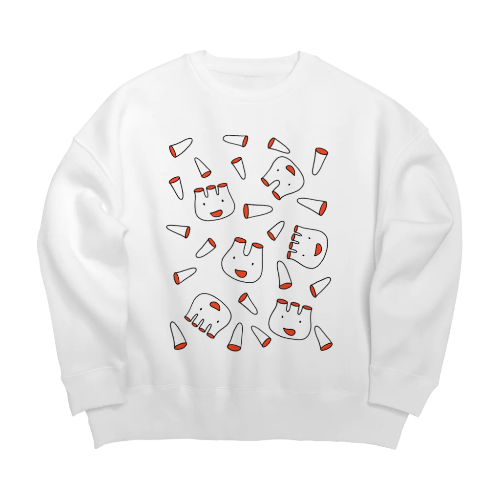 うさちゃんワールドのうさちゃんパニック Big Crew Neck Sweatshirt