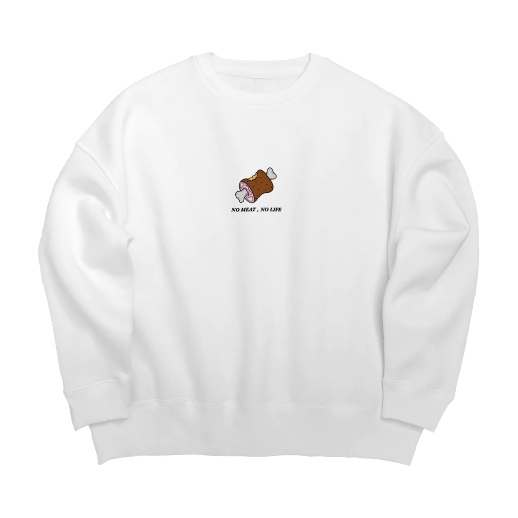 大将の肉がないと生きてけない Big Crew Neck Sweatshirt