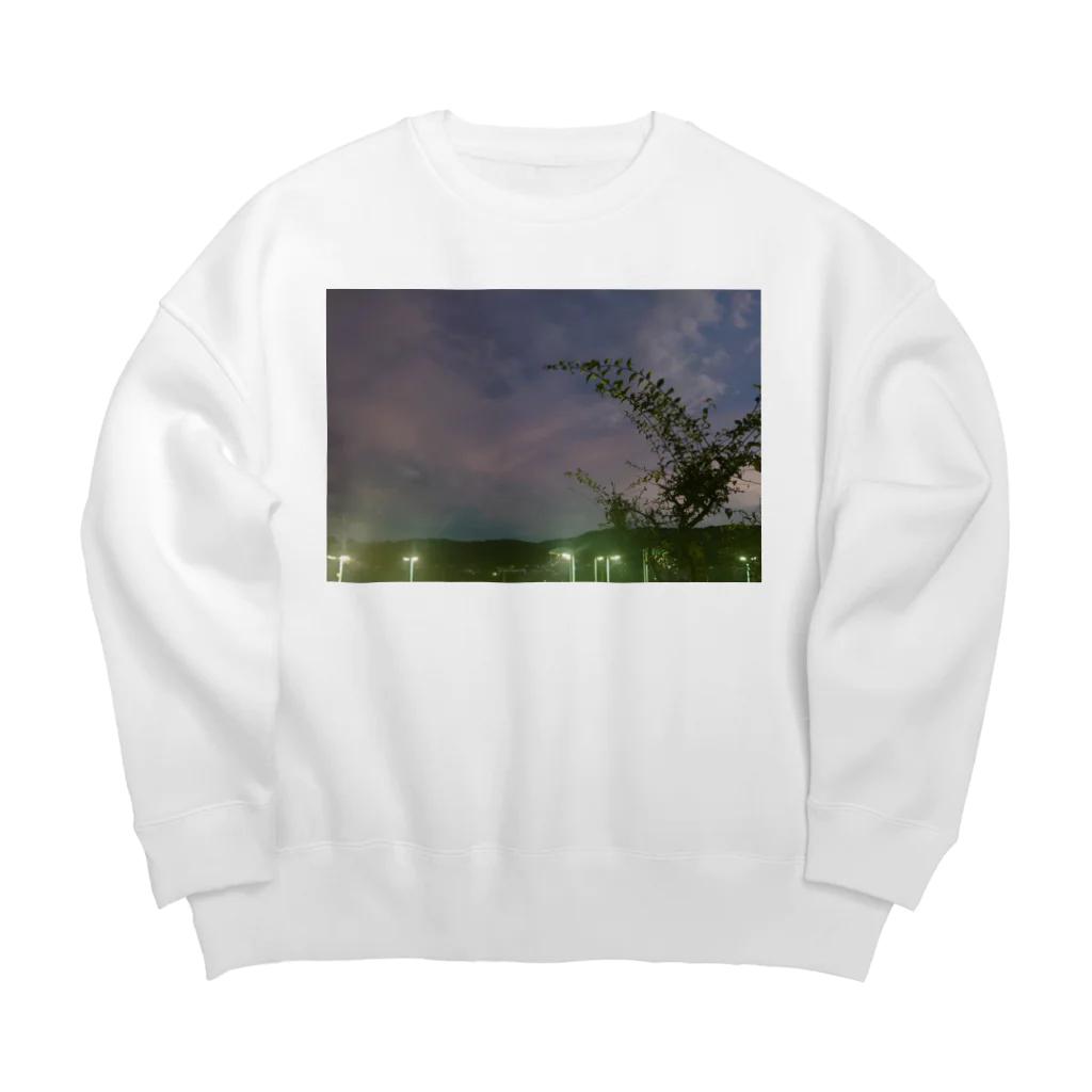 ハゲのメガネの日暮れ Big Crew Neck Sweatshirt