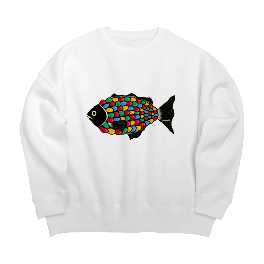 Yamadatinkuの謎の魚 Big Crew Neck Sweatshirt