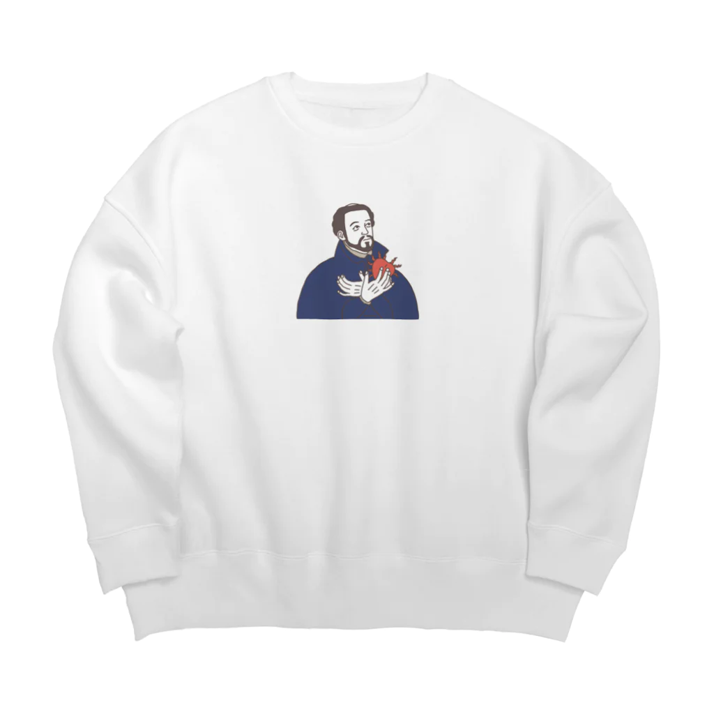 iiiiikustanのザビエルくん。 Big Crew Neck Sweatshirt