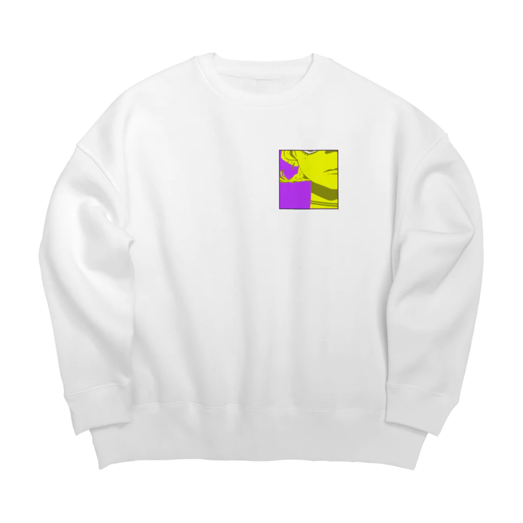 茄子の「hey」 Big Crew Neck Sweatshirt