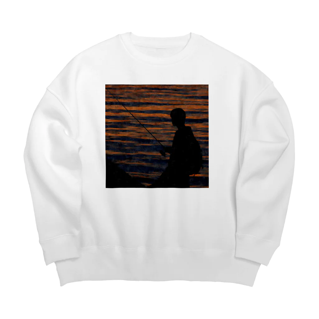 takuyumakoのfishing Big Crew Neck Sweatshirt