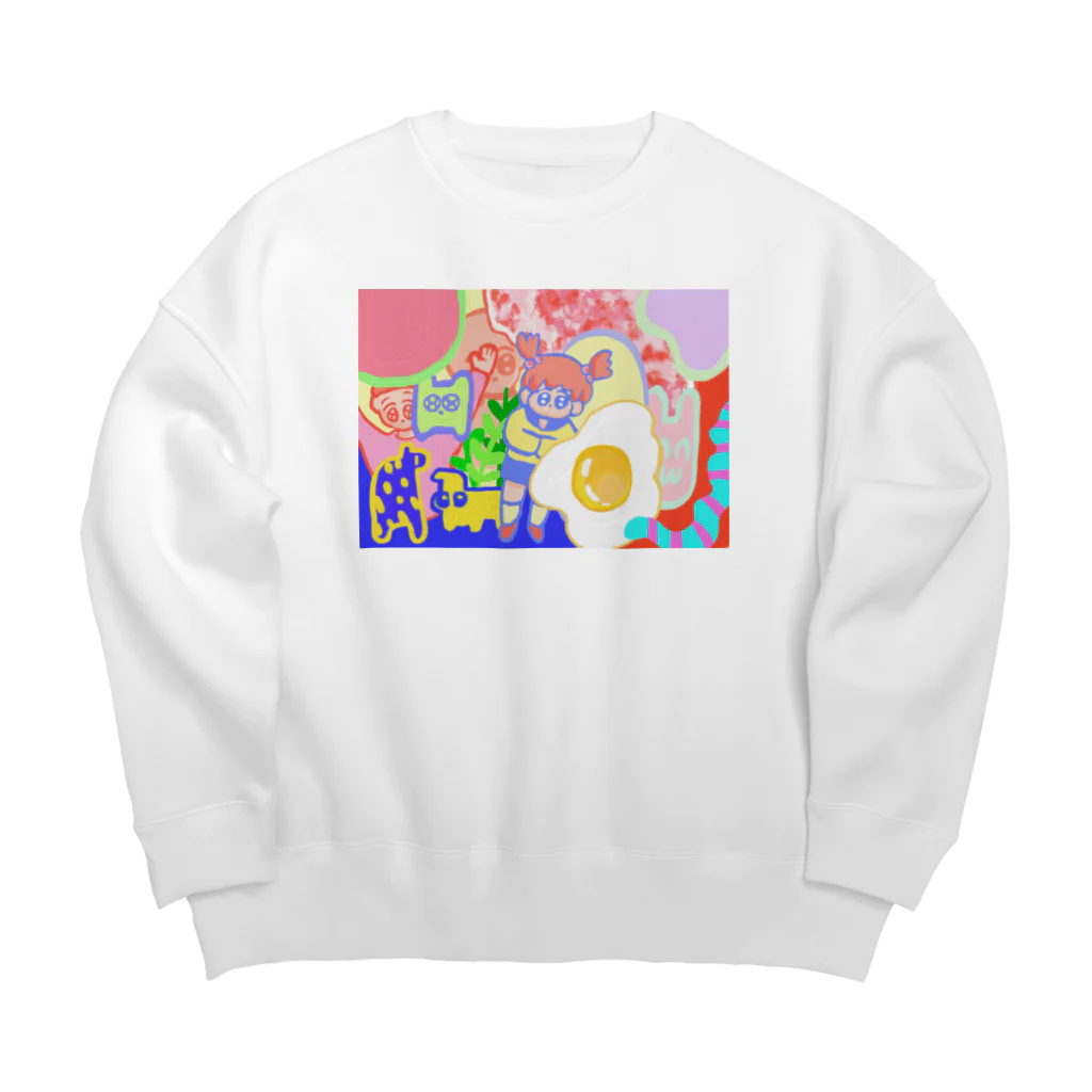 ちならたらこの世界 Big Crew Neck Sweatshirt