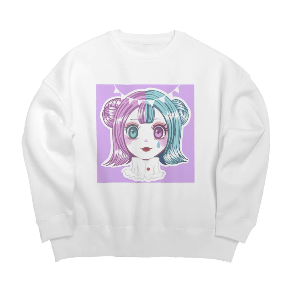 シニカルホイップのパステルピエロ Big Crew Neck Sweatshirt