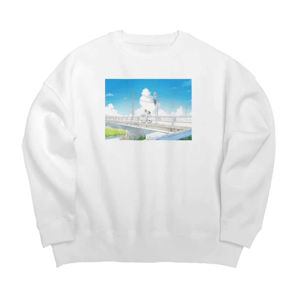 おがひショップの夏の終わりに Big Crew Neck Sweatshirt