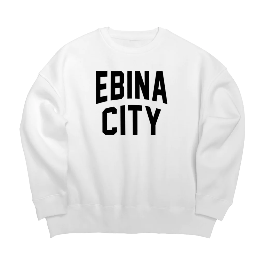 JIMOTOE Wear Local Japanの海老名市 EBINA CITY ロゴブラック Big Crew Neck Sweatshirt