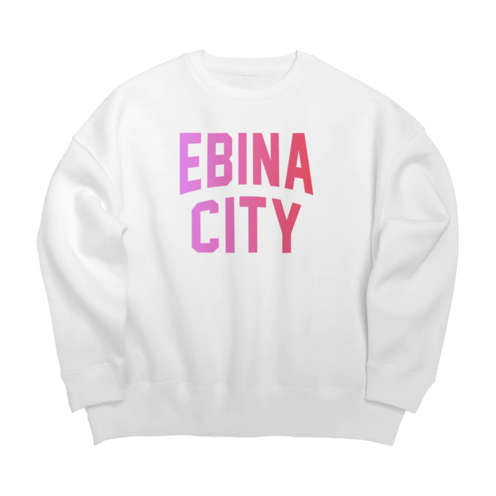 JIMOTOE Wear Local Japanの海老名市 EBINA CITY ロゴピンク Big Crew Neck Sweatshirt