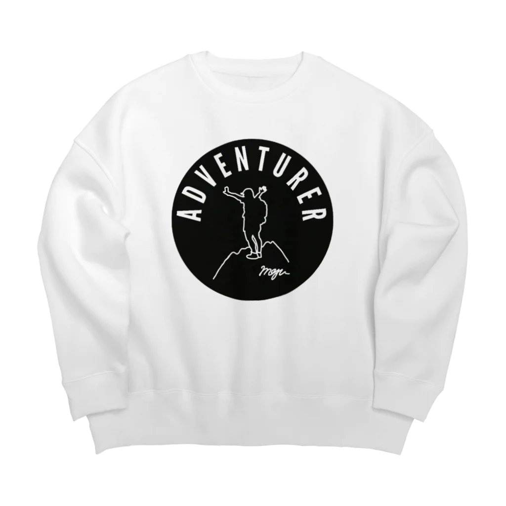 ちゃんまゆの誰もが冒険家グッズ（黒丸ver) Big Crew Neck Sweatshirt