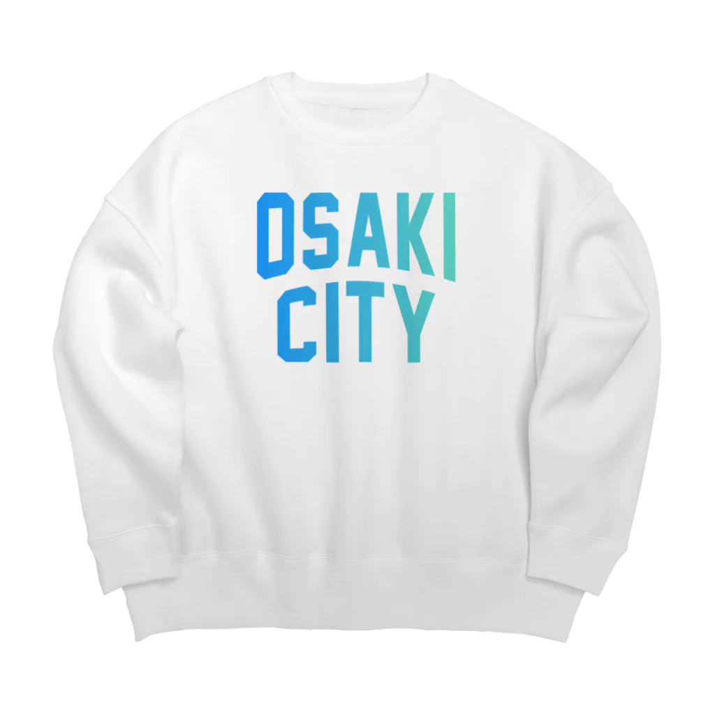 JIMOTO Wear Local Japanの大崎市 OSAKI CITY　ロゴブルー Big Crew Neck Sweatshirt