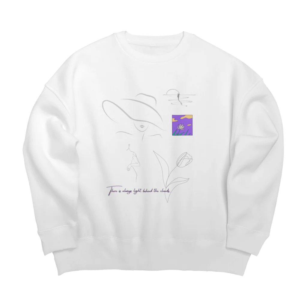 𝙈𝙊𝙈𝙊'𝙨 𝙎𝙝𝙤𝙥のThere is always light behind the clouds. Big Crew Neck Sweatshirt