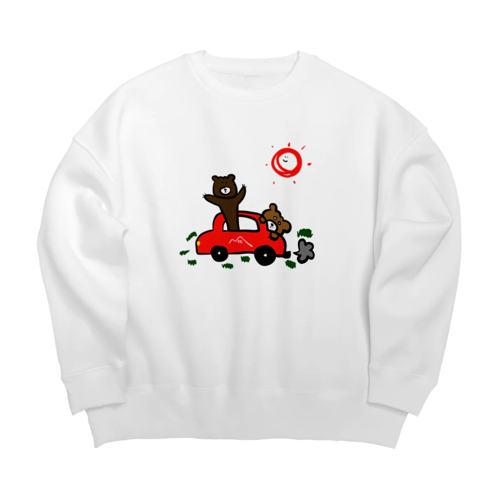 &POEMのクマ、運転始めました Big Crew Neck Sweatshirt