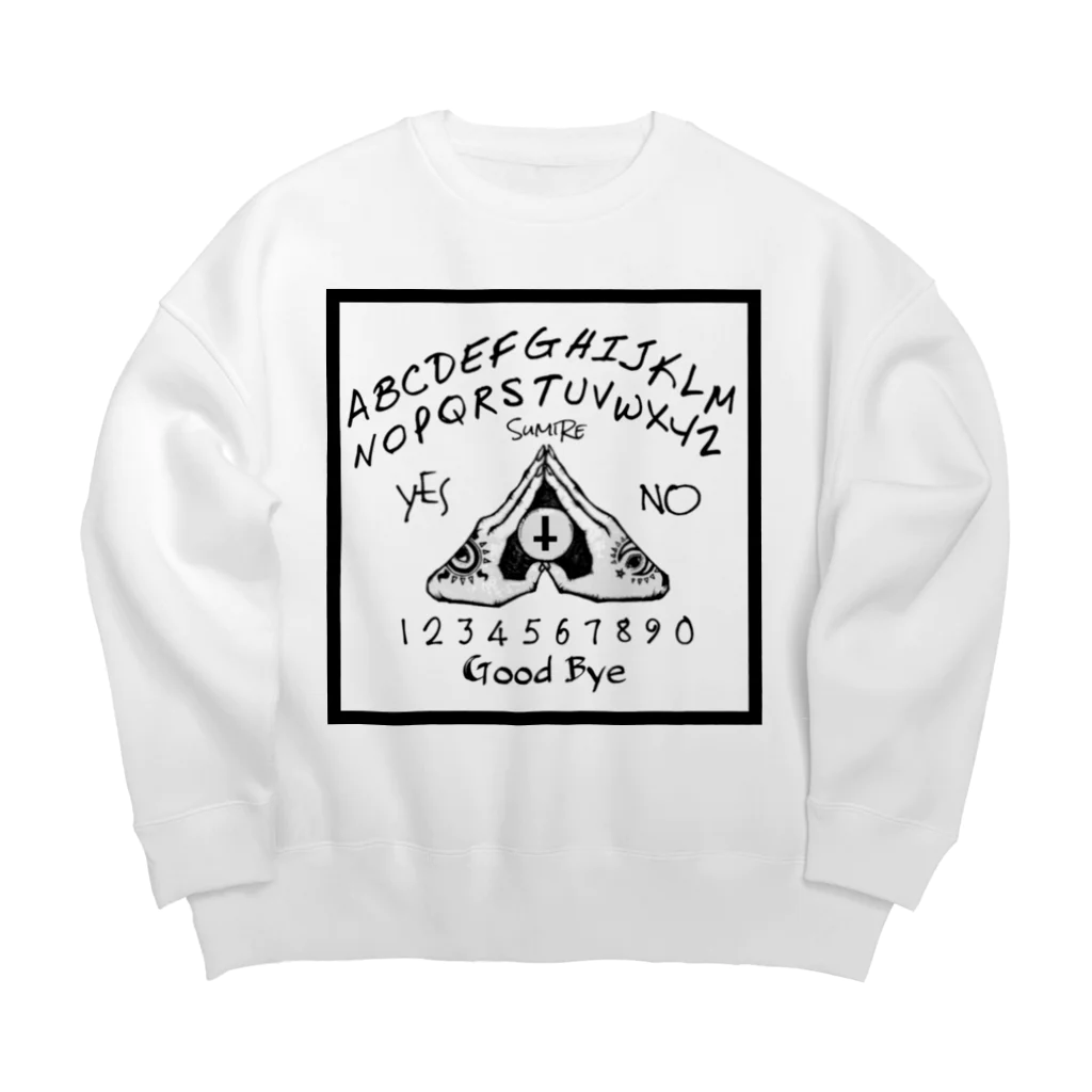 SumiReのウィジャボード　Ouija　白 Big Crew Neck Sweatshirt