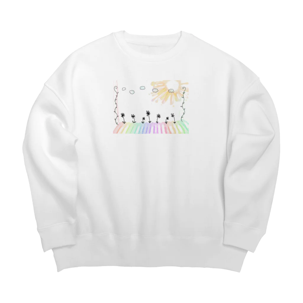 rukamoの虹のそら Big Crew Neck Sweatshirt