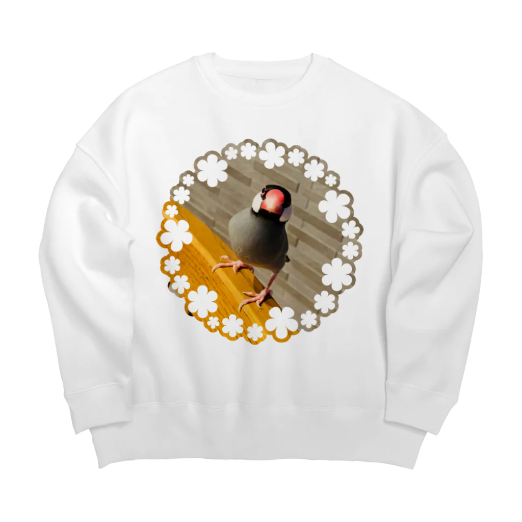 推しのある人生をの文鳥のはるさめちゃん Big Crew Neck Sweatshirt