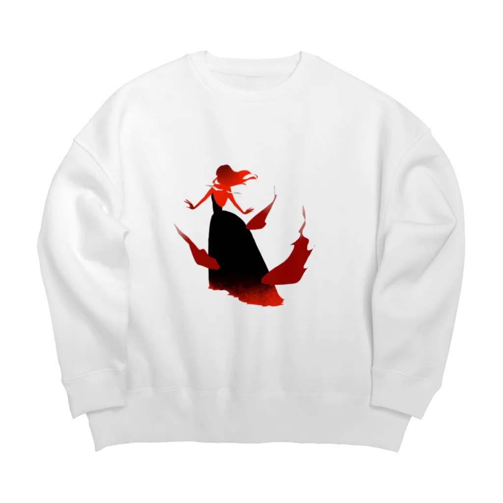 仁水の業火の魔女 Big Crew Neck Sweatshirt