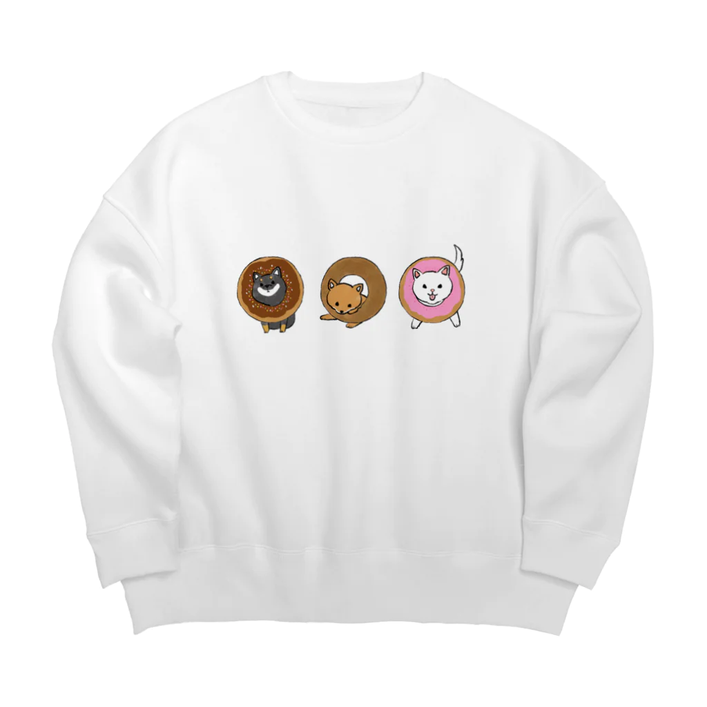 ともえのえ - 柴犬とか動物色々のShiba Donut Big Crew Neck Sweatshirt