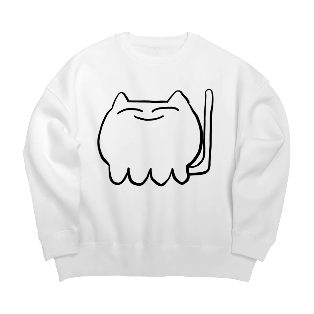 ほほえみ大臣のほほえみねこ Big Crew Neck Sweatshirt