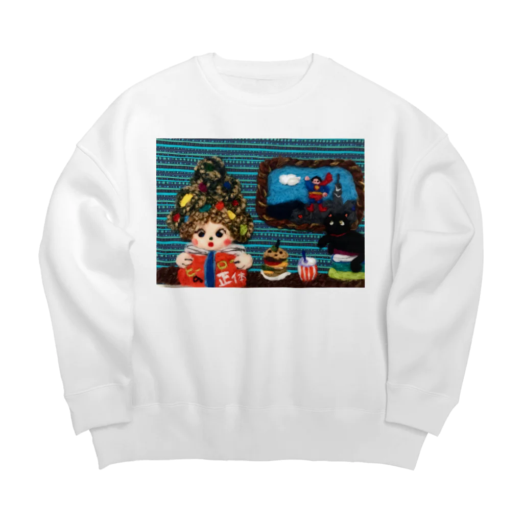 ののまるん屋（nonomaRun)のアメリカ文学まみれ Big Crew Neck Sweatshirt