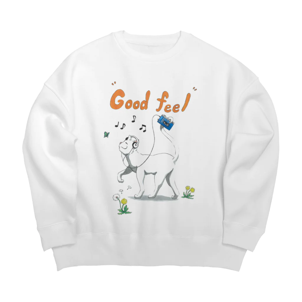 ペットショップボーイズのネコちゃん(白猫) Big Crew Neck Sweatshirt