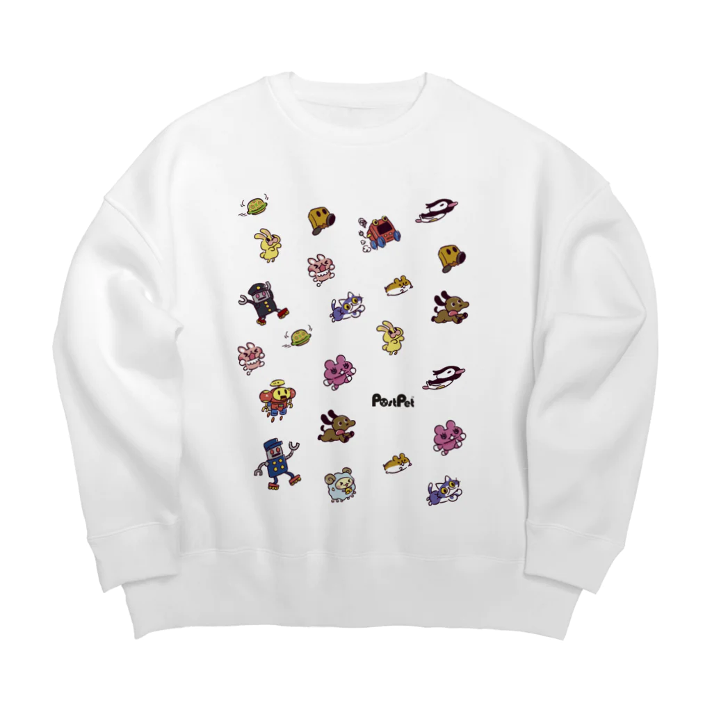 PostPet Official ShopのPostPetは走るよどこまでも Big Crew Neck Sweatshirt