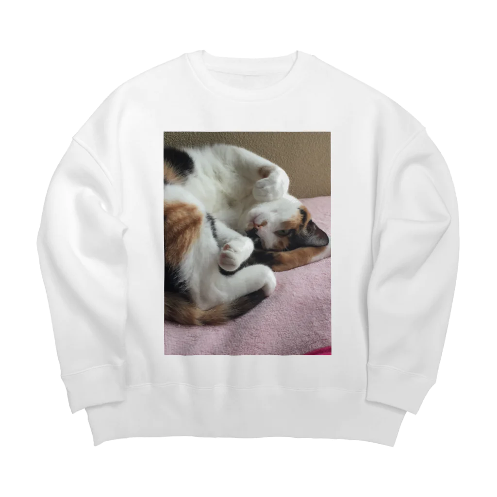 モモさんショップの愛猫モモ Big Crew Neck Sweatshirt