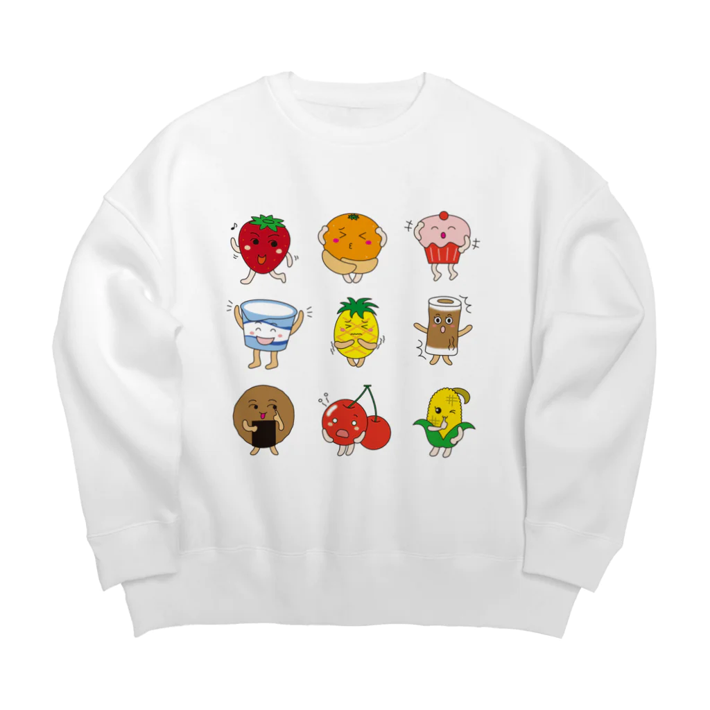 フォーヴァのおやつたーべよ Big Crew Neck Sweatshirt