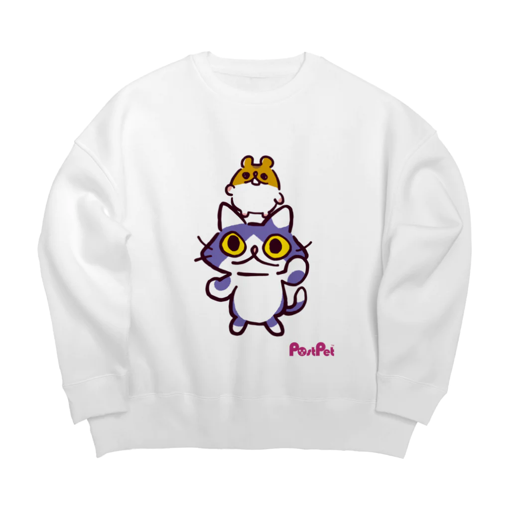 PostPet Official Shopのフロとジンパチの友情 Big Crew Neck Sweatshirt